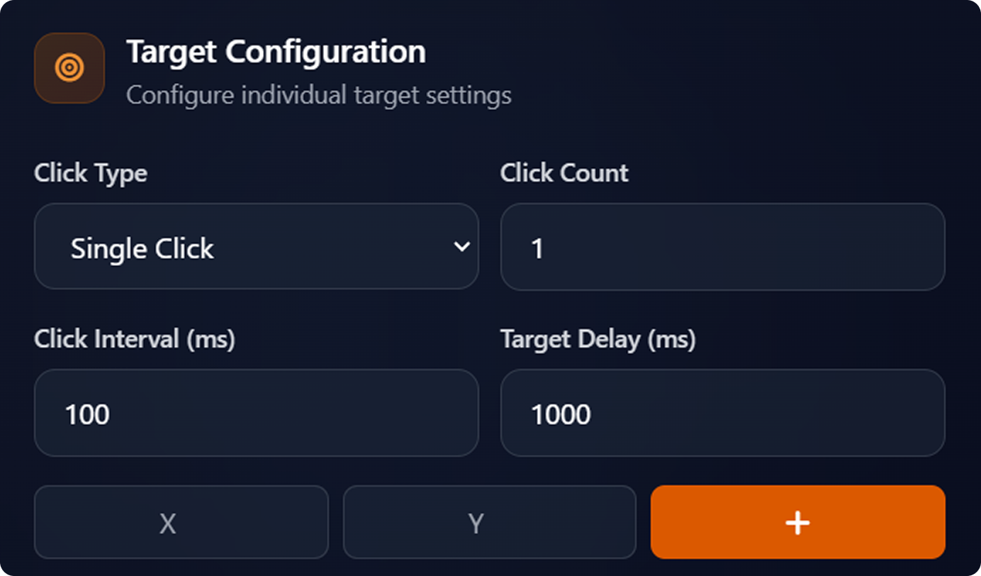 Step 1 — Select your click type in AutoClicker.org