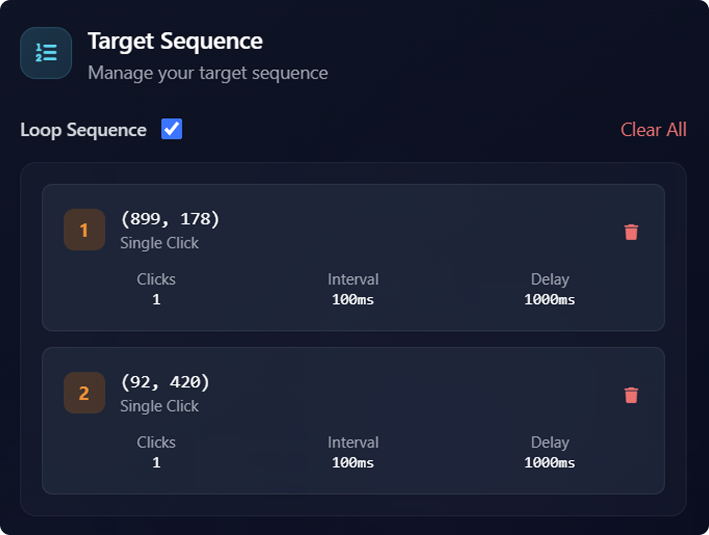 Step 5 — Enable loop sequence to cycle continuously